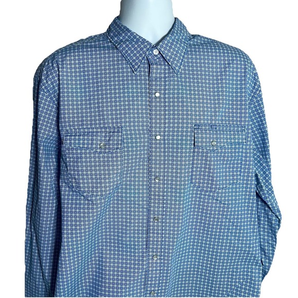 Wrangler Other - Wrangler Wrancher Western Pearl‎ Snap Shirt 2XT Blue Cowboy Yellowstone Rodeo